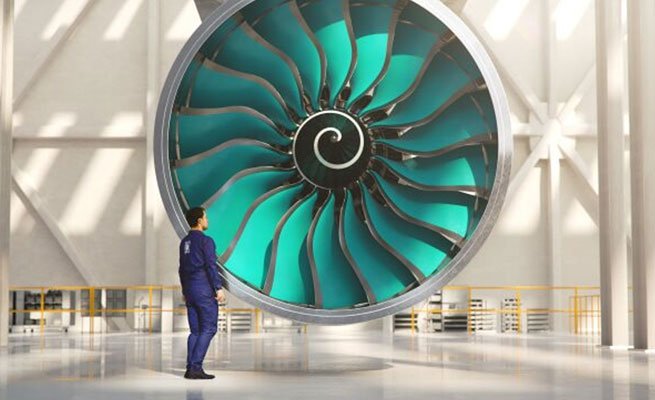 ultrafan Artist’s impression of the Rolls-Royce UltraFan engine Credit: Rolls-Royce