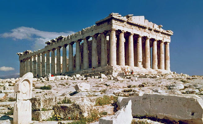 The Parthenon, Athens, Greece. An ancient temple built to worship Athena goddess of wisdom - Steve Swayne