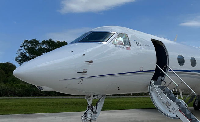 Satcom Direct Gulfstream G550 equipped with FlightDeck Freedom