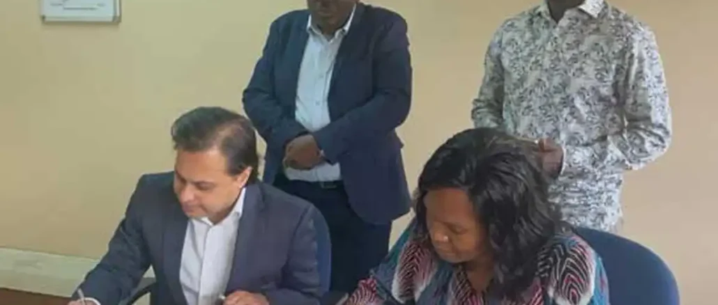 kenya Seated from left: Jarmeel Verjee, Founder & CEO of CityBlue Hotels, Professor Mary Gikungu, Director General of the NMK