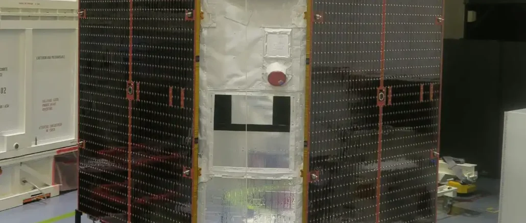Ariane-6 launches CSO-3 The CSO-3 satellite in the Airbus cleanroom